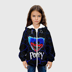 Куртка с капюшоном детская Хагги Вагги Плейтайм Синяя Лава Трещины, цвет: 3D-белый — фото 2