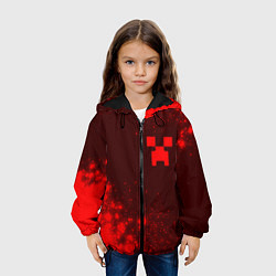 Куртка с капюшоном детская МАЙНКРАФТ Брызги, цвет: 3D-черный — фото 2
