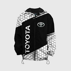 Куртка с капюшоном детская Toyota Sport соты, цвет: 3D-черный