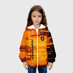 Куртка с капюшоном детская Lamborghini текстура, цвет: 3D-белый — фото 2