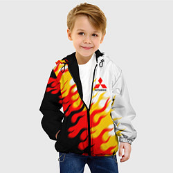 Куртка с капюшоном детская Mitsubishi трехступенчатый огонь, цвет: 3D-черный — фото 2