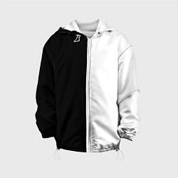 Куртка с капюшоном детская Black and white чб, цвет: 3D-белый