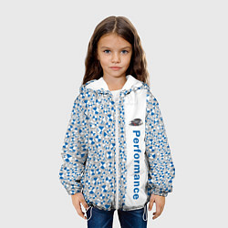 Куртка с капюшоном детская BMW LOGO PATTERN PERFORMANCE, цвет: 3D-белый — фото 2
