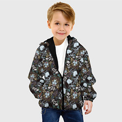 Куртка с капюшоном детская Мёртвые, цвет: 3D-черный — фото 2