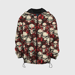 Куртка с капюшоном детская Кровавые Черепа Skulls, цвет: 3D-черный