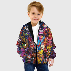 Куртка с капюшоном детская Cute Fnaf Pattern, цвет: 3D-черный — фото 2