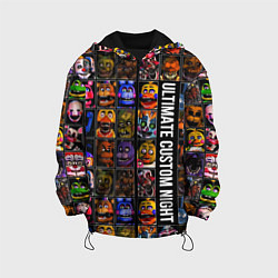 Куртка с капюшоном детская Ultimate Custom Night FNAF, цвет: 3D-черный