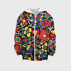Куртка с капюшоном детская Узор Цветочный сон, цвет: 3D-белый