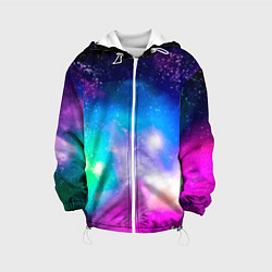 Куртка с капюшоном детская Colorful Space Космос, цвет: 3D-белый