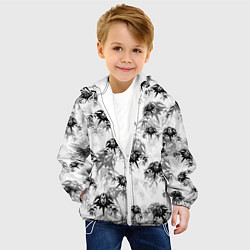Куртка с капюшоном детская Король и шут Лого Паттерн, цвет: 3D-белый — фото 2