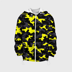 Куртка с капюшоном детская Black Camo, цвет: 3D-белый