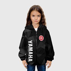 Куртка с капюшоном детская YAMAHA СЕРАЯ ГЕОМЕТРИЯ, цвет: 3D-черный — фото 2