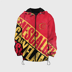 Куртка с капюшоном детская Calgary Flames Калгари Флэймз, цвет: 3D-черный