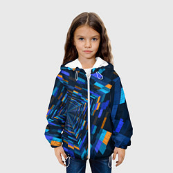 Куртка с капюшоном детская Geometric pattern Fashion Vanguard, цвет: 3D-белый — фото 2