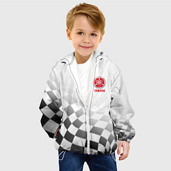 Куртка с капюшоном детская YAMAHA ФИНИШНЫЙ ФЛАГ, цвет: 3D-белый — фото 2