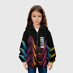 Куртка с капюшоном детская Fashion pattern Neon Milano, цвет: 3D-черный — фото 2