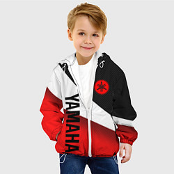 Куртка с капюшоном детская ЯМАХА - СПОРТИВНЫЙ КАРБОН, цвет: 3D-белый — фото 2