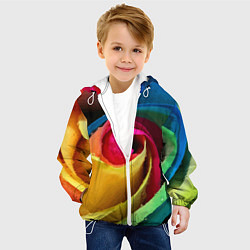 Куртка с капюшоном детская Роза fashion 2022, цвет: 3D-белый — фото 2