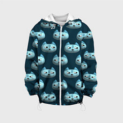 Детская куртка Мордочки котов с эффектом 3d Паттерн