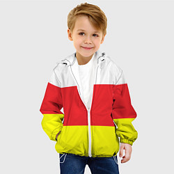 Куртка с капюшоном детская СЕВЕРНАЯ ОСЕТИЯ РЕСПУБЛИКА, цвет: 3D-белый — фото 2