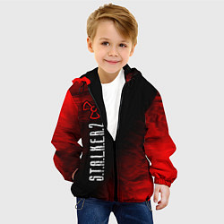 Куртка с капюшоном детская СТАЛКЕР 2 Абстракция По вертикали, цвет: 3D-черный — фото 2