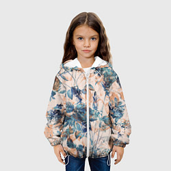 Куртка с капюшоном детская Цветы Воздушный Букет, цвет: 3D-белый — фото 2