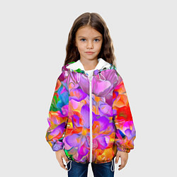 Куртка с капюшоном детская ЦВЕТОЧНЫЙ РАЙ 1, цвет: 3D-белый — фото 2