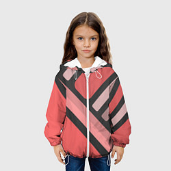 Куртка с капюшоном детская ПОЛОСКИ ЛИНИИ, цвет: 3D-белый — фото 2