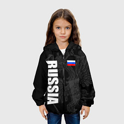 Куртка с капюшоном детская RUSSIA - BLACK EDITION, цвет: 3D-черный — фото 2