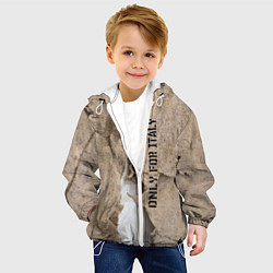 Куртка с капюшоном детская Только для Италии Мешковина Рваньё Only for Italy, цвет: 3D-белый — фото 2