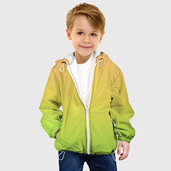 Куртка с капюшоном детская GRADIEND YELLOW-GREEN, цвет: 3D-белый — фото 2