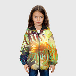 Куртка с капюшоном детская Fern leaves, цвет: 3D-черный — фото 2
