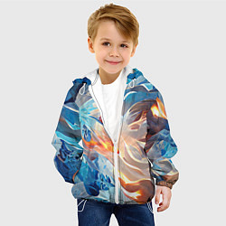 Куртка с капюшоном детская Ice & flame, цвет: 3D-белый — фото 2