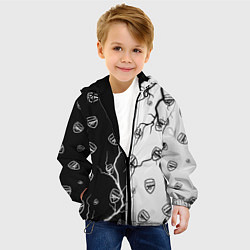 Куртка с капюшоном детская АРСЕНАЛ - Молнии Паттерн, цвет: 3D-черный — фото 2