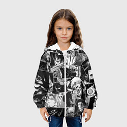 Куртка с капюшоном детская Хэллсинг паттерн Hellsing, цвет: 3D-белый — фото 2