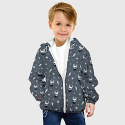 Куртка с капюшоном детская Рыцарь, Гео, Гвоздь Hollow Knight, цвет: 3D-белый — фото 2