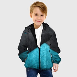 Куртка с капюшоном детская Карбоновые пластины, цвет: 3D-черный — фото 2