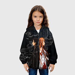 Куртка с капюшоном детская Кирито и Асуна - Sword Art Online, цвет: 3D-черный — фото 2