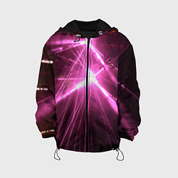 Детская куртка Неоновые лазеры во тьме - Розовый