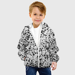 Куртка с капюшоном детская Micro smileys, цвет: 3D-белый — фото 2