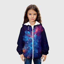 Куртка с капюшоном детская Космический Коралловый Риф, цвет: 3D-белый — фото 2