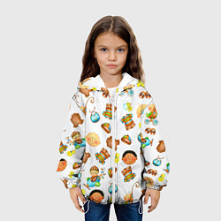 Куртка с капюшоном детская TEXTURE OF CHILDRENS PICTURES, цвет: 3D-белый — фото 2