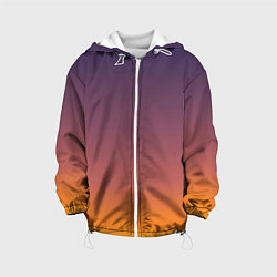 Куртка с капюшоном детская Sunset Gradient, цвет: 3D-белый
