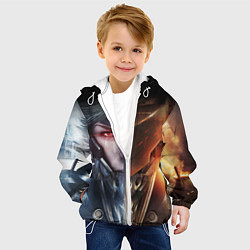 Куртка с капюшоном детская METAL GEAR RISING САМУРАЙ, цвет: 3D-белый — фото 2