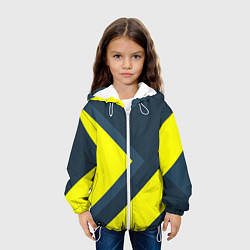Куртка с капюшоном детская Геометрическая Стрелка, цвет: 3D-белый — фото 2