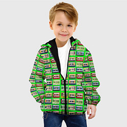 Куртка с капюшоном детская VINTAGE AUDIO CASSETTES, цвет: 3D-черный — фото 2