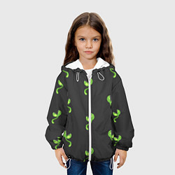 Куртка с капюшоном детская Мухоловка - хищное растение, цвет: 3D-белый — фото 2