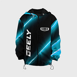 Куртка с капюшоном детская Geely Неоновые Лампы, цвет: 3D-черный