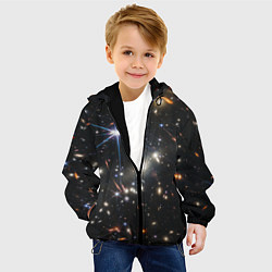 Куртка с капюшоном детская NASA: Скопление Галактик, цвет: 3D-черный — фото 2