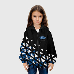 Куртка с капюшоном детская Ford треугольники, цвет: 3D-черный — фото 2